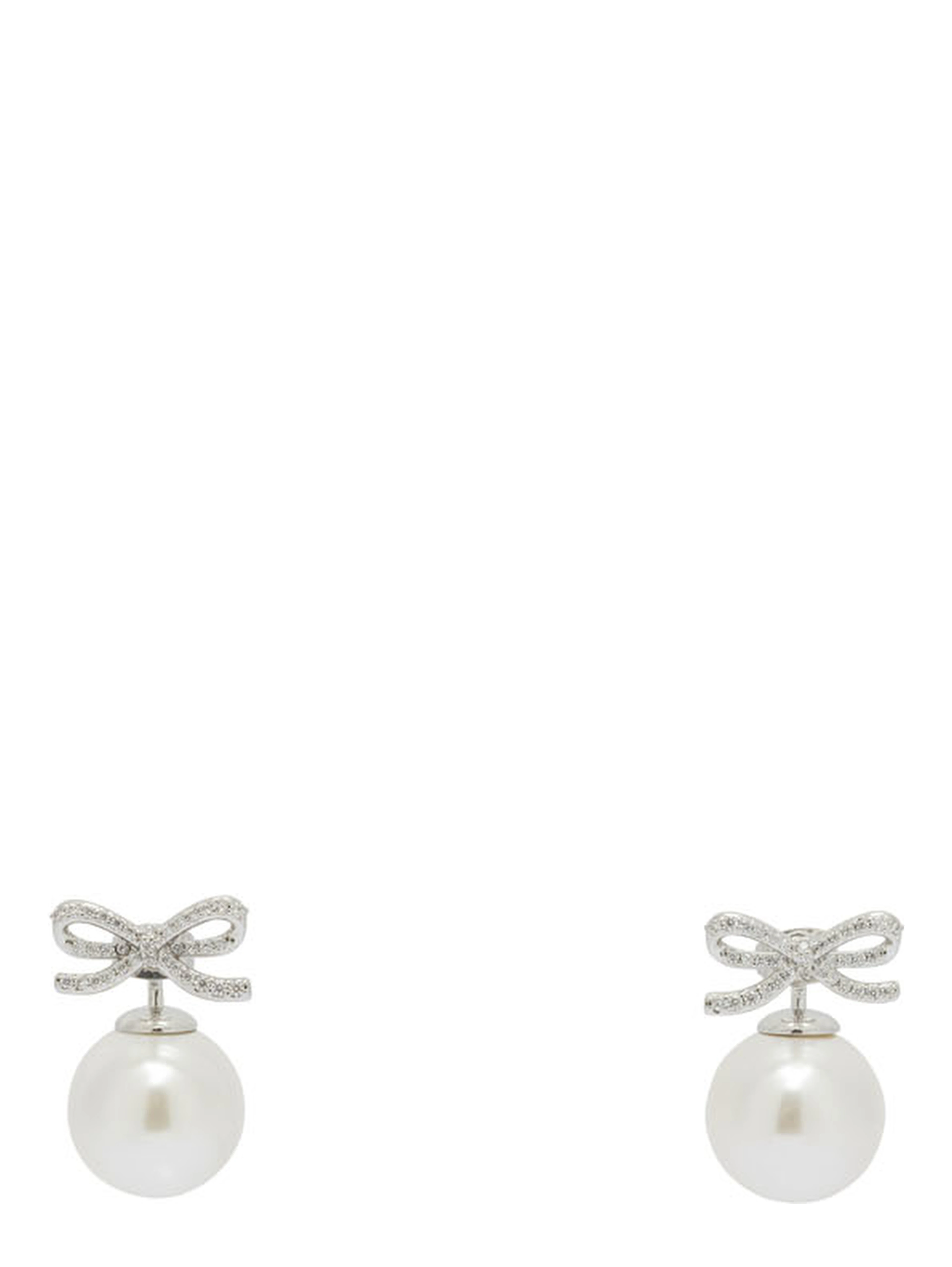 Earrings with pearl and crystals