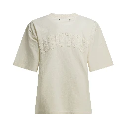 Crew neck T-shirt with reverse logo