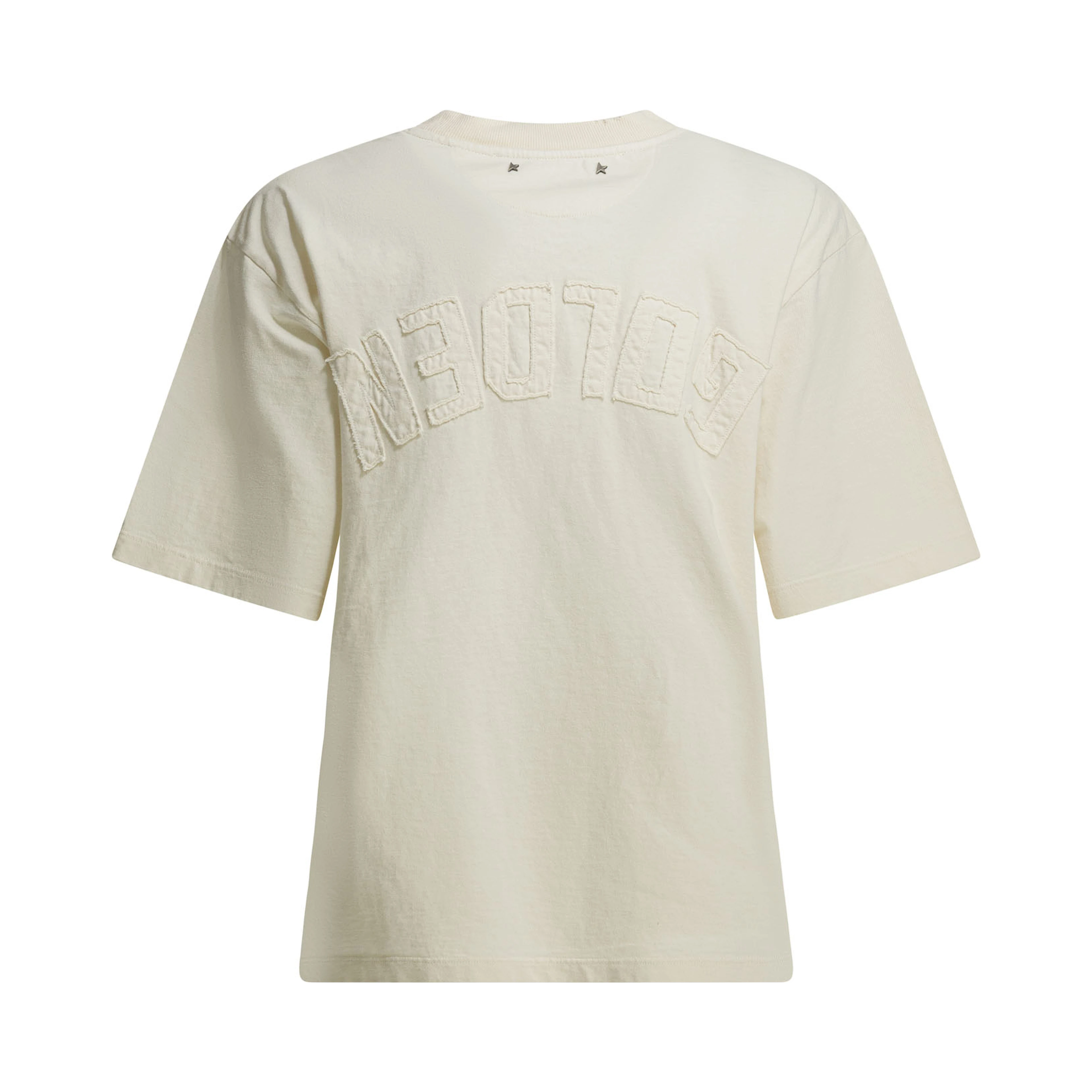 Crew neck T-shirt with reverse logo