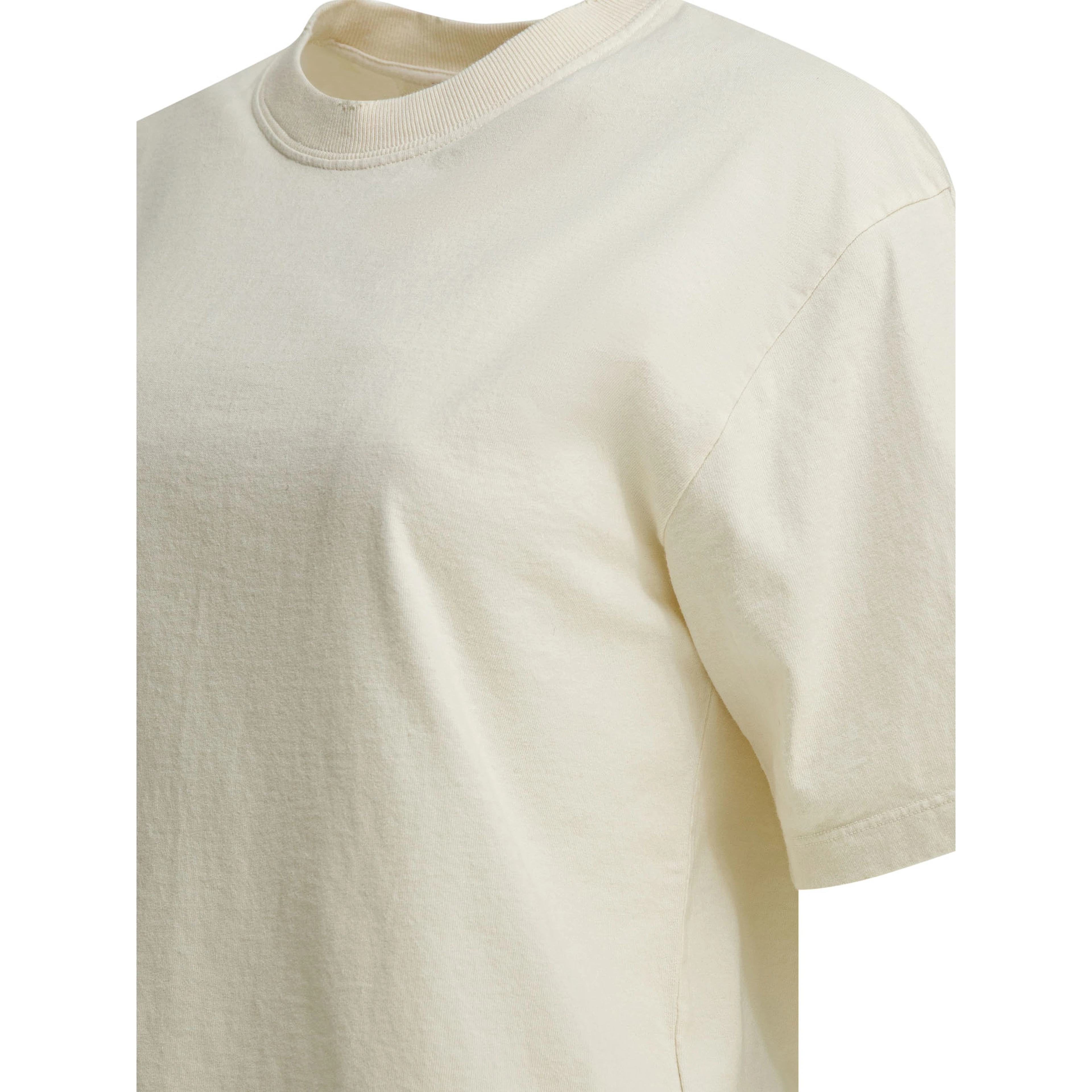 Crew neck T-shirt with reverse logo