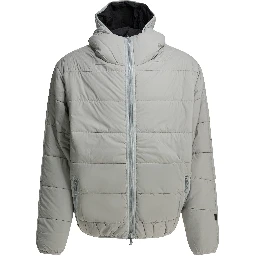 Reversible nylon short down jacket