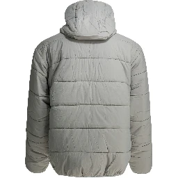 Reversible nylon short down jacket