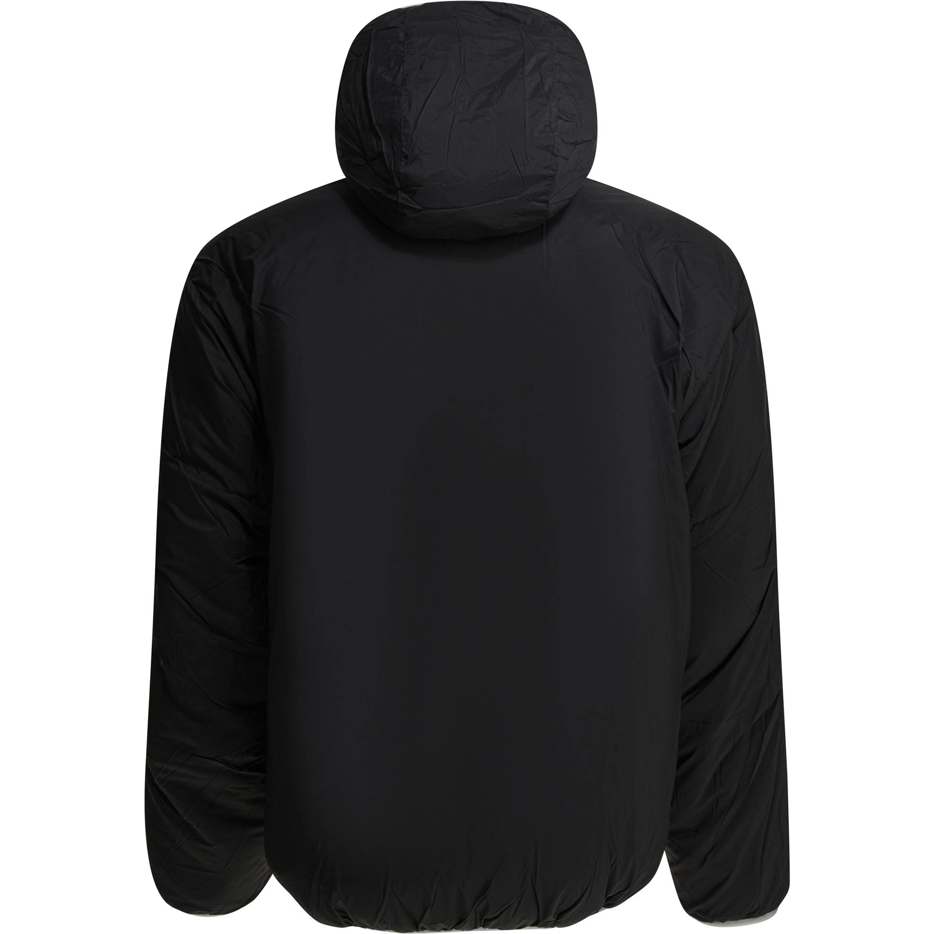 Reversible nylon short down jacket