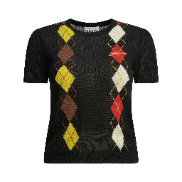 "Argyle" crewneck sweater