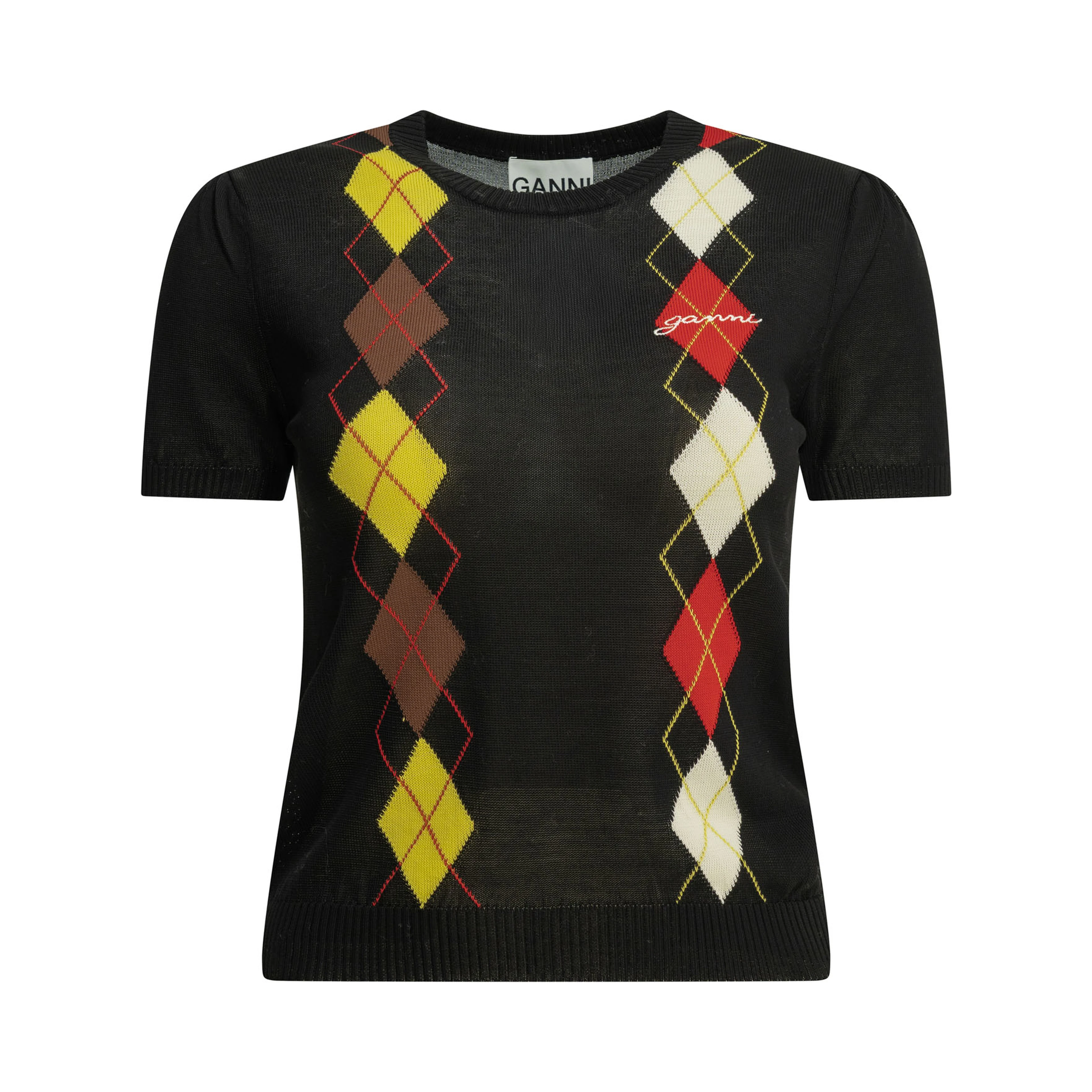 "Argyle" crewneck sweater