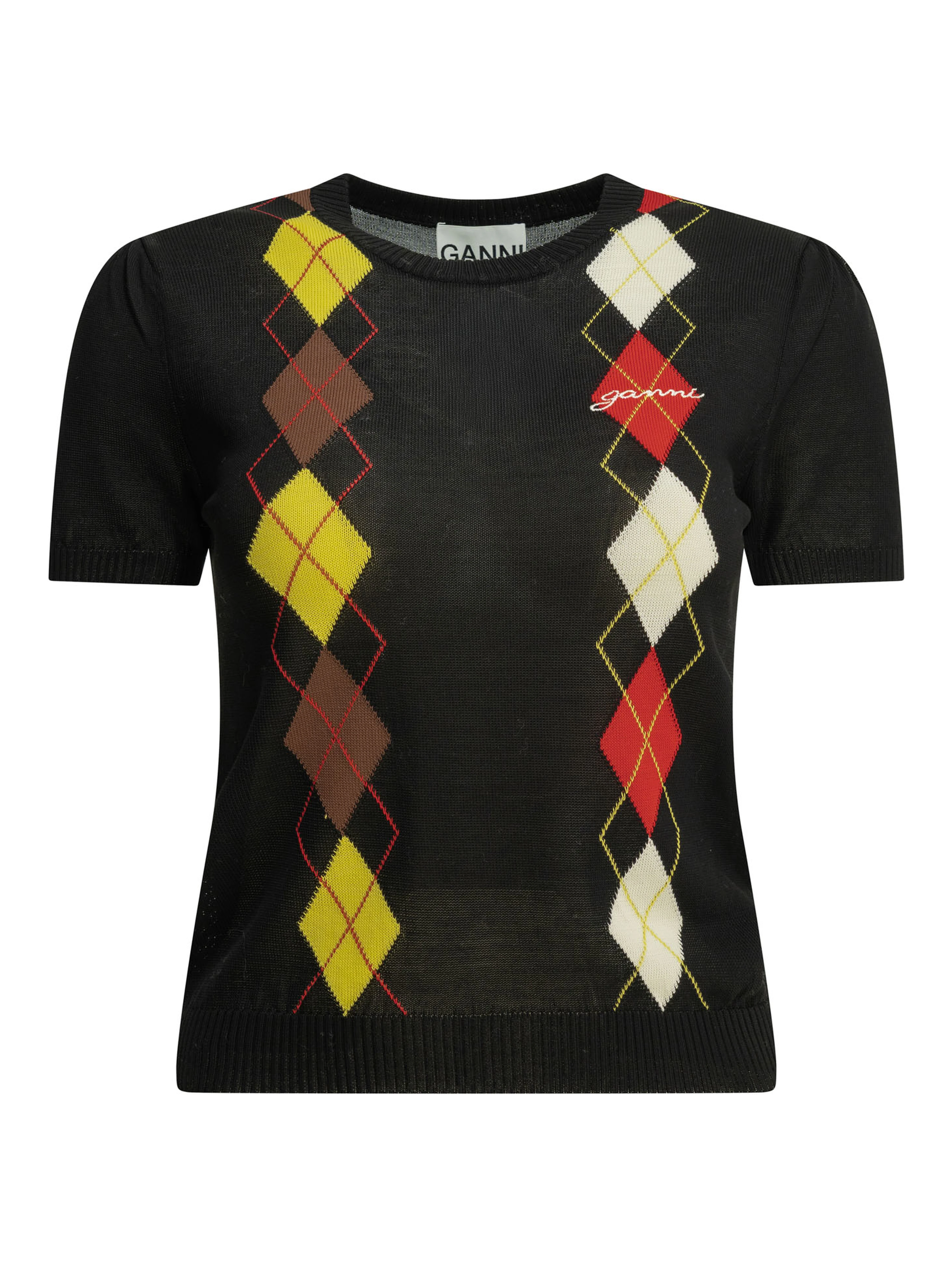 "Argyle" crewneck sweater