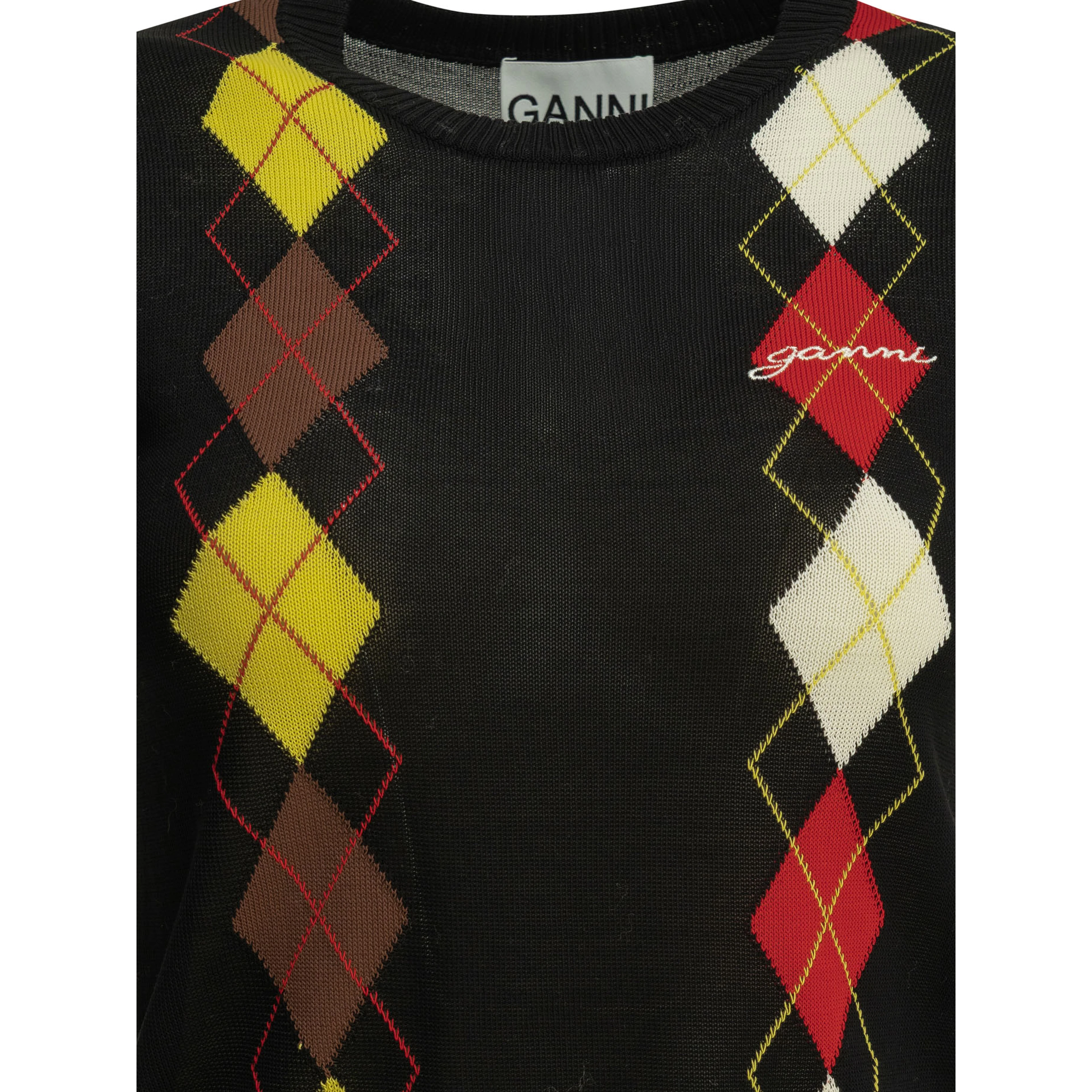 "Argyle" crewneck sweater