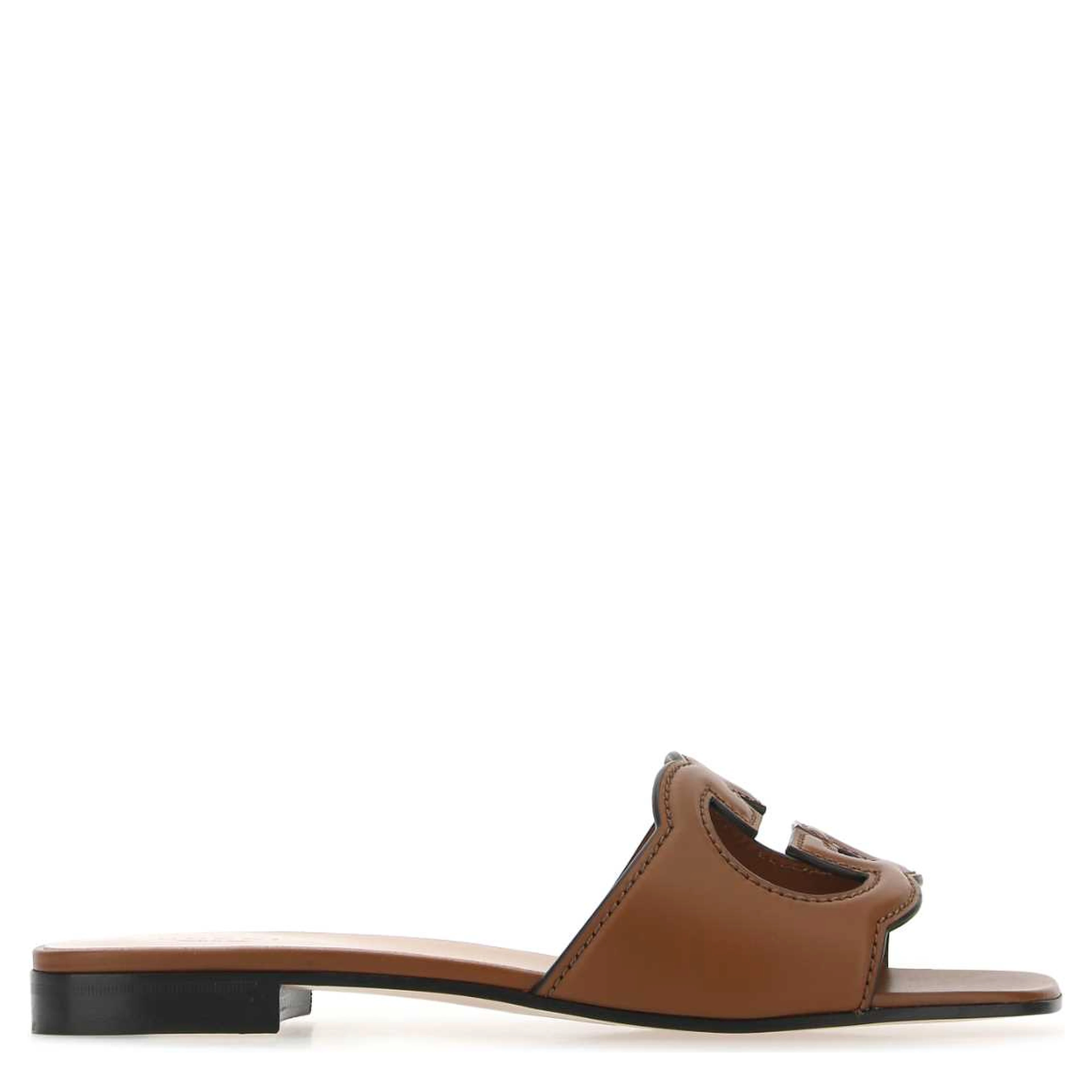 LEATHER UPPER AND SOLE SANDAL
