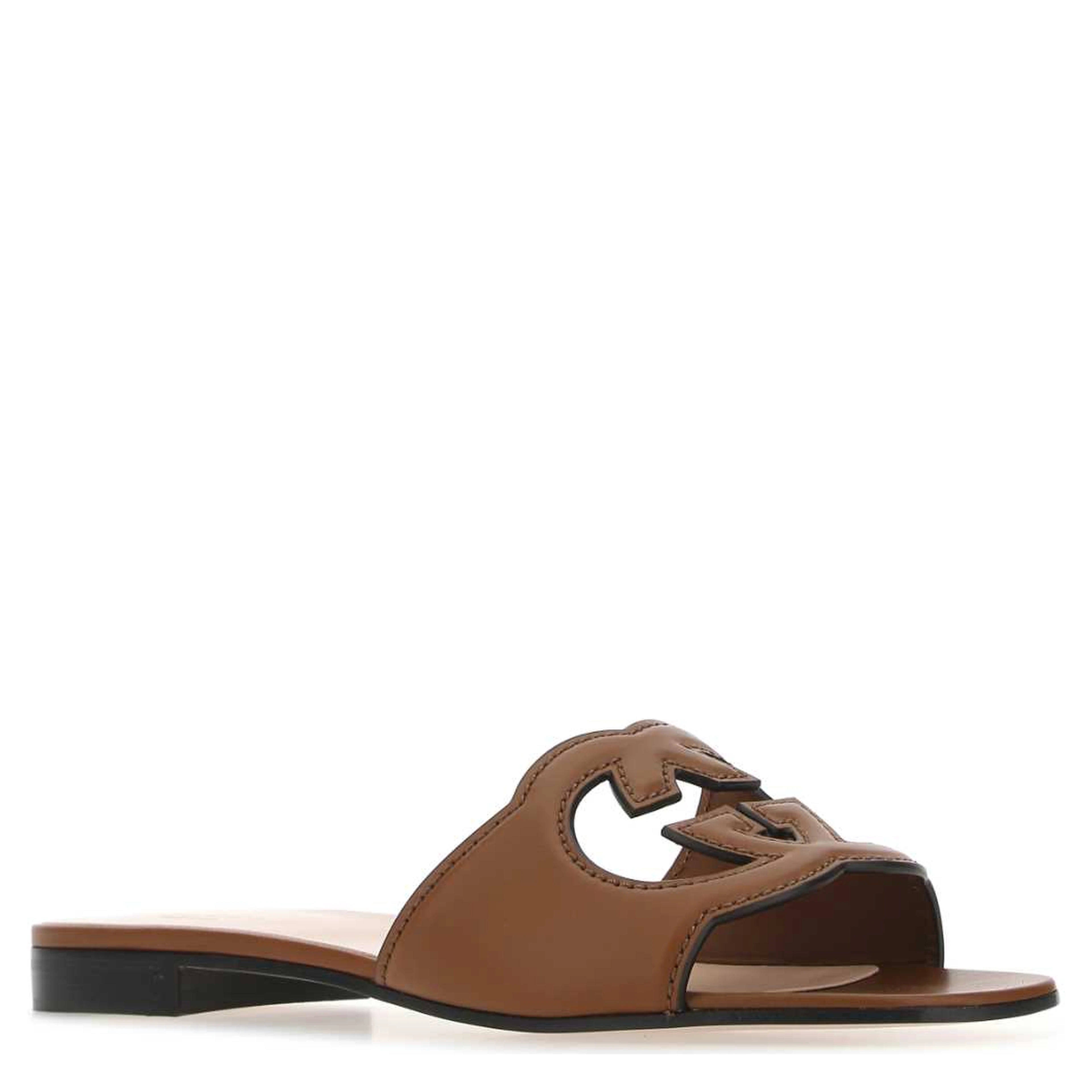 LEATHER UPPER AND SOLE SANDAL