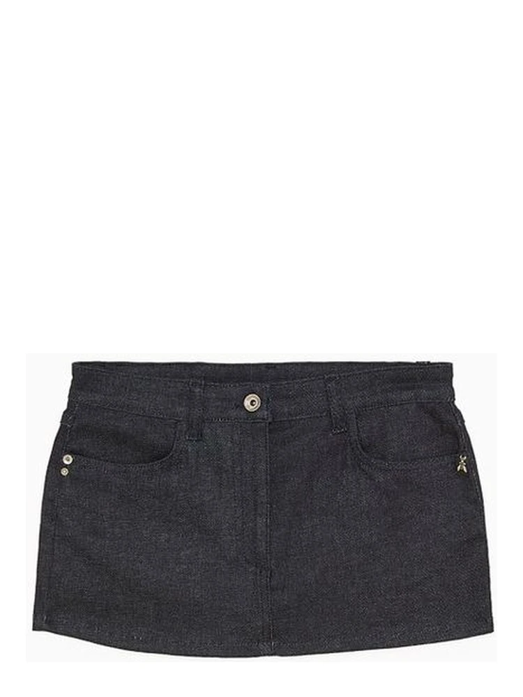 Navy Blue Denim Skirt