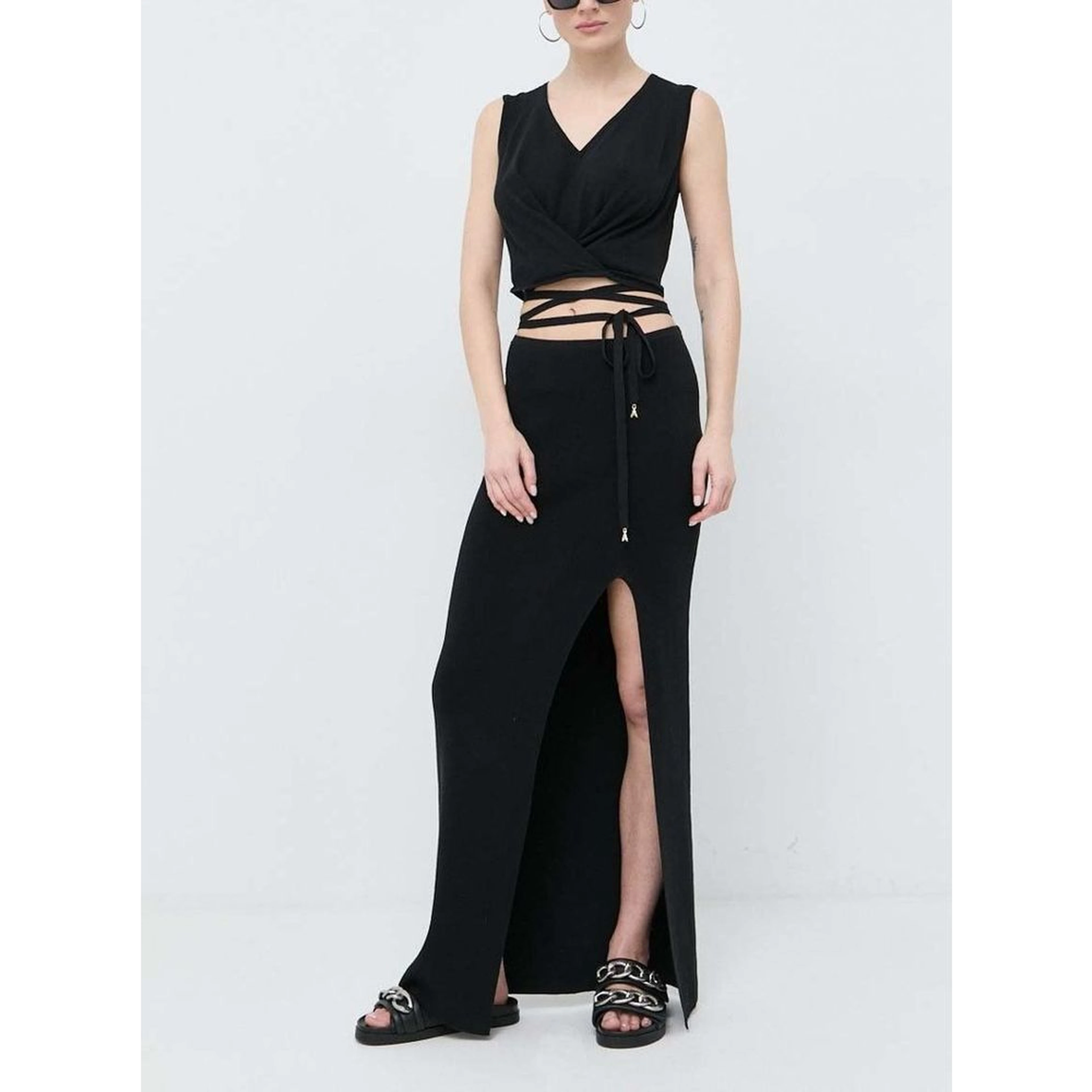 Black Cotton Casual Dress