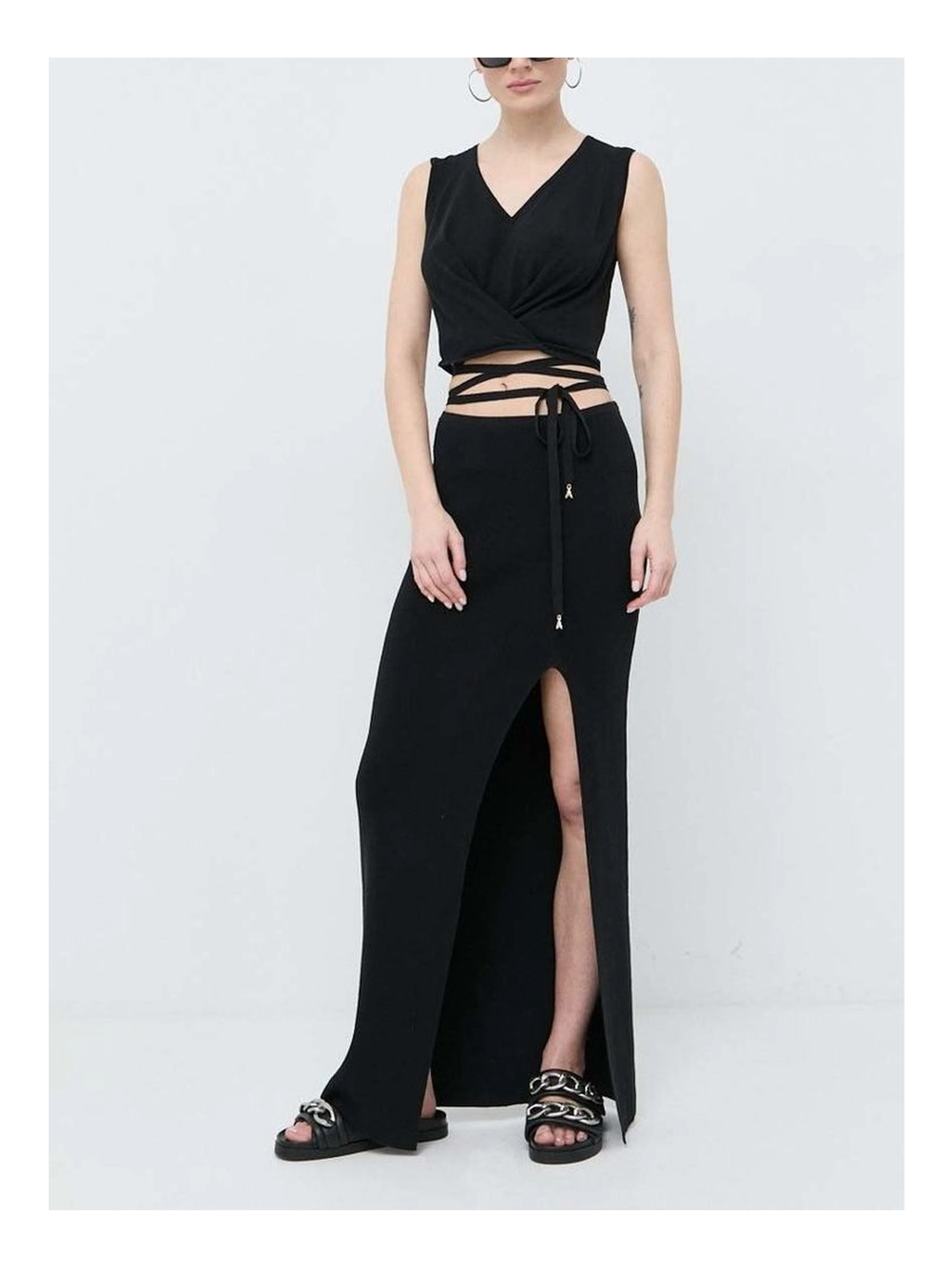 Black Cotton Casual Dress