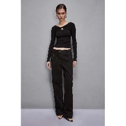 Black Viscose Sweatshirt
