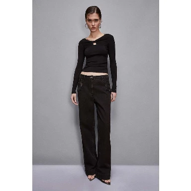 Black Viscose Sweatshirt