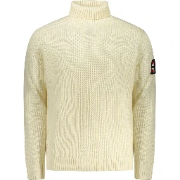 White Wool Men Sweater
