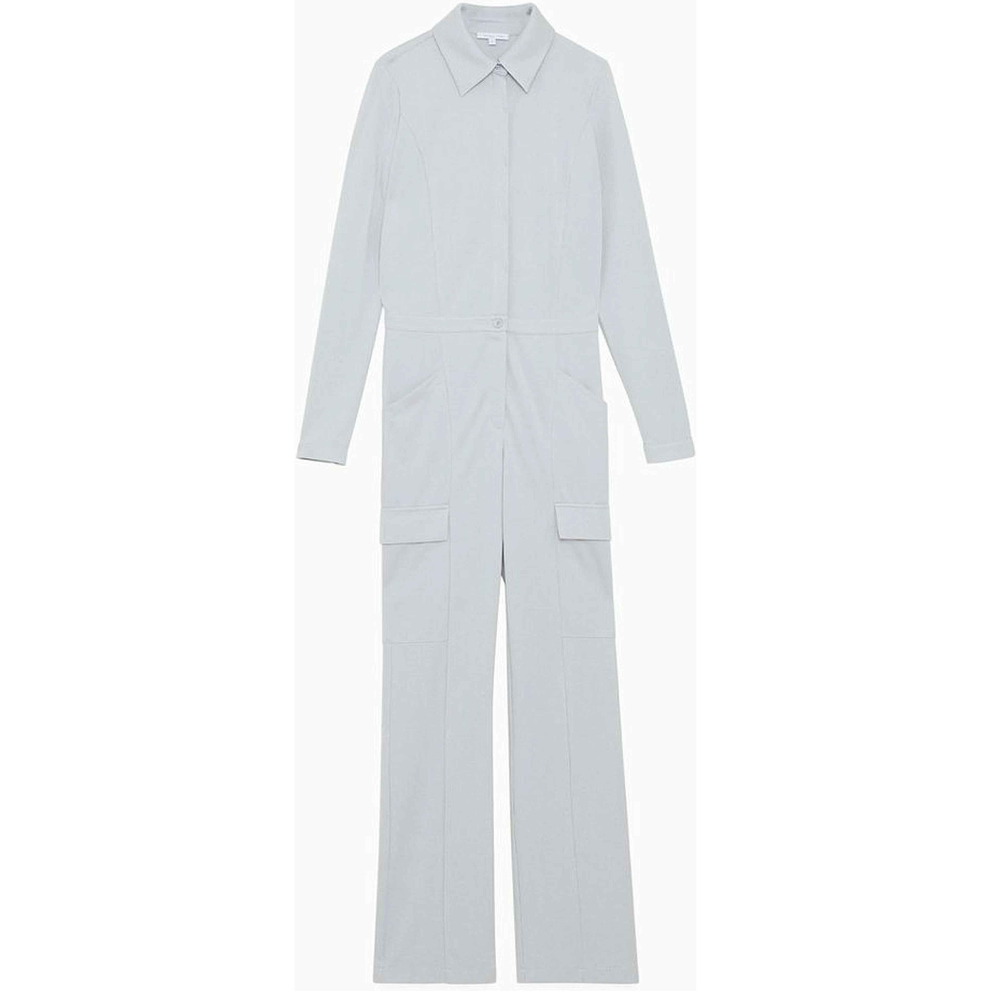 Gray Polyester Jumpsuit