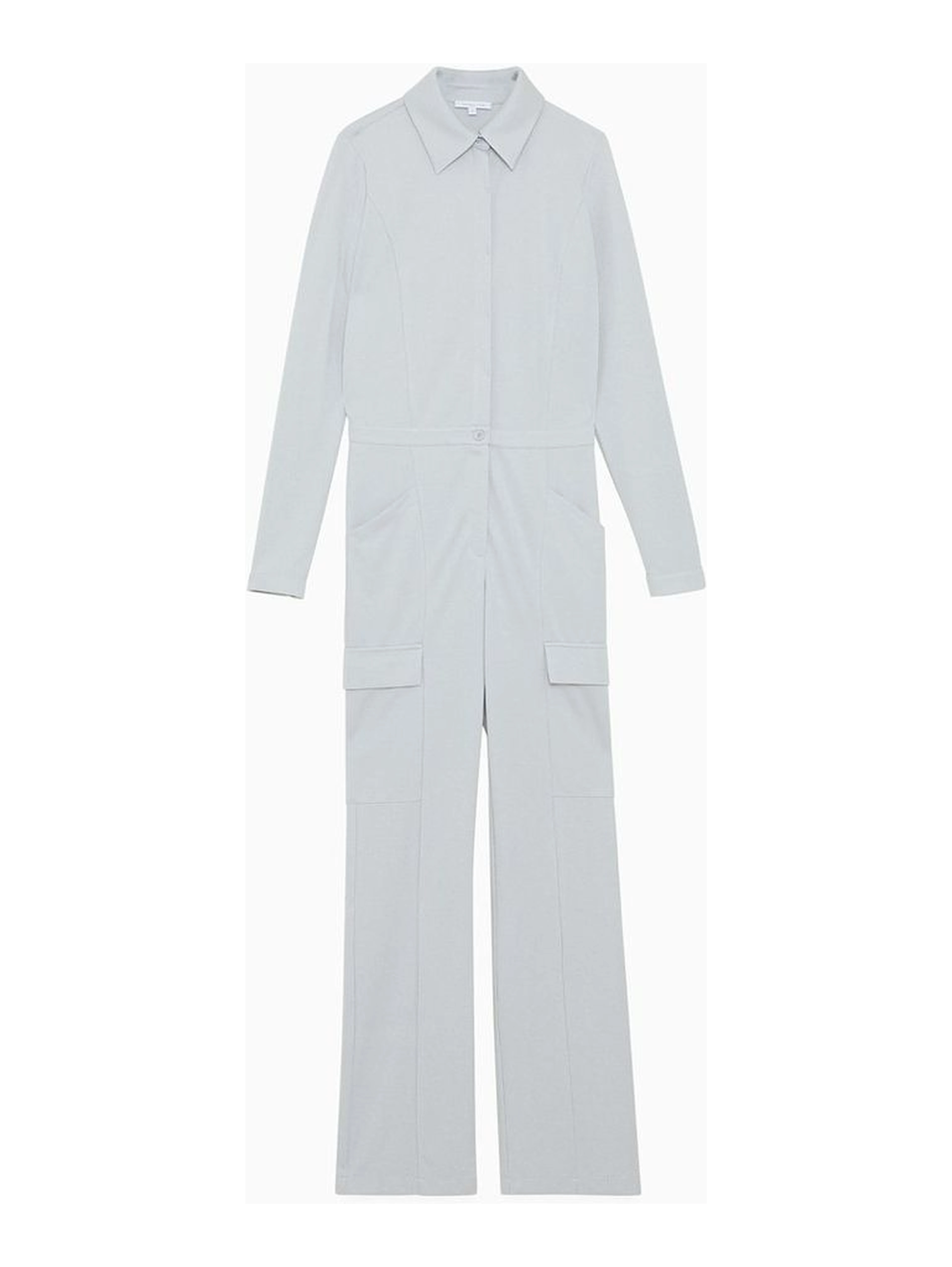 Gray Polyester Jumpsuit