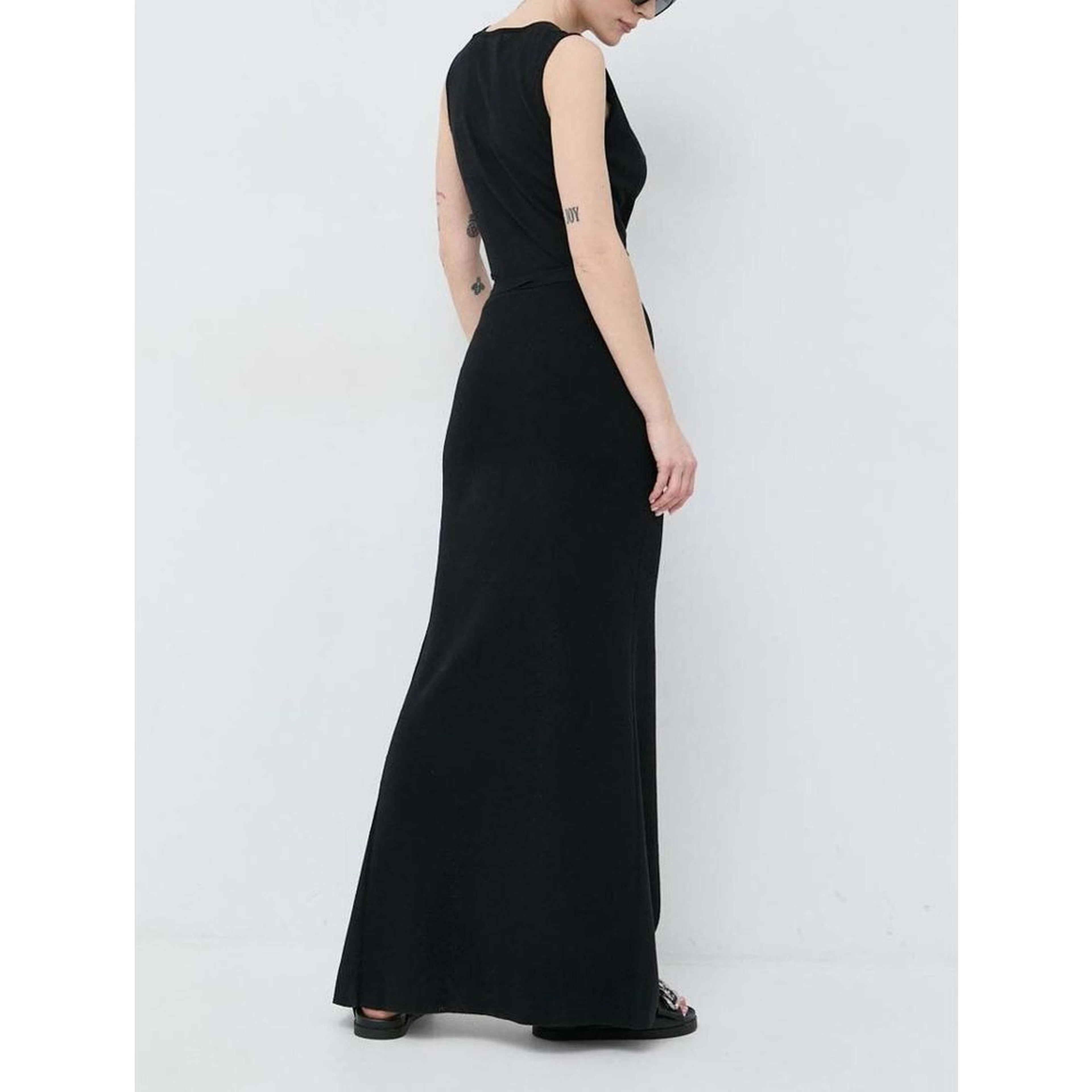 Black Cotton Casual Dress