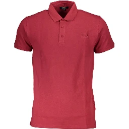 Red Cotton Men's Polo Shirt