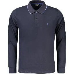 Blue Cotton Men's Polo