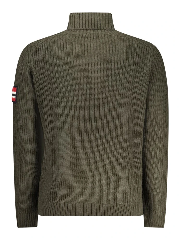 Green Wool Men Turtleneck Sweater alternative
