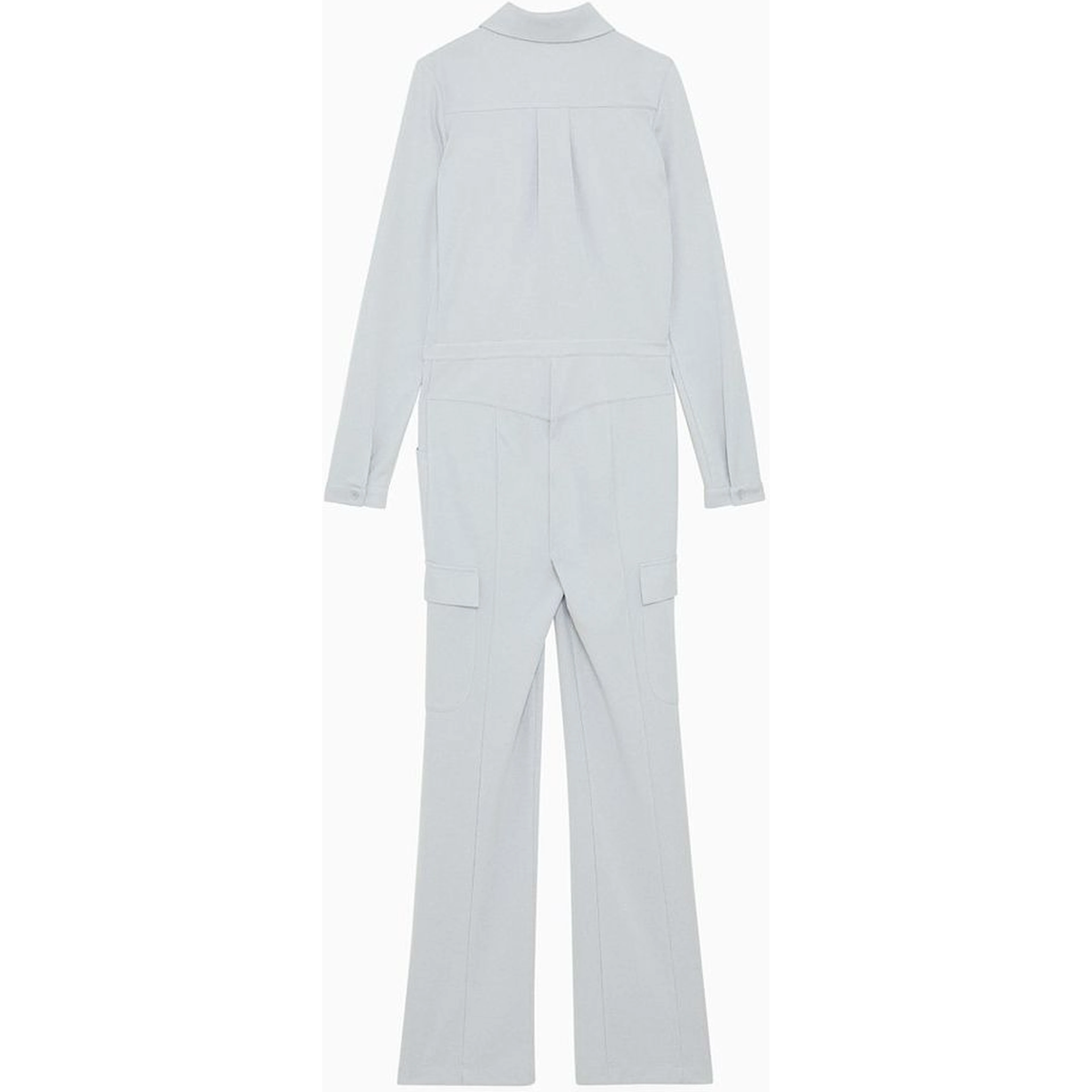 Gray Polyester Jumpsuit