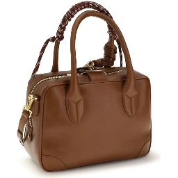 Brown Calf Leather Bos Taurus Handbag