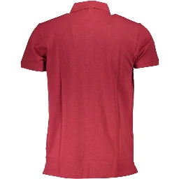 Red Cotton Men's Polo Shirt