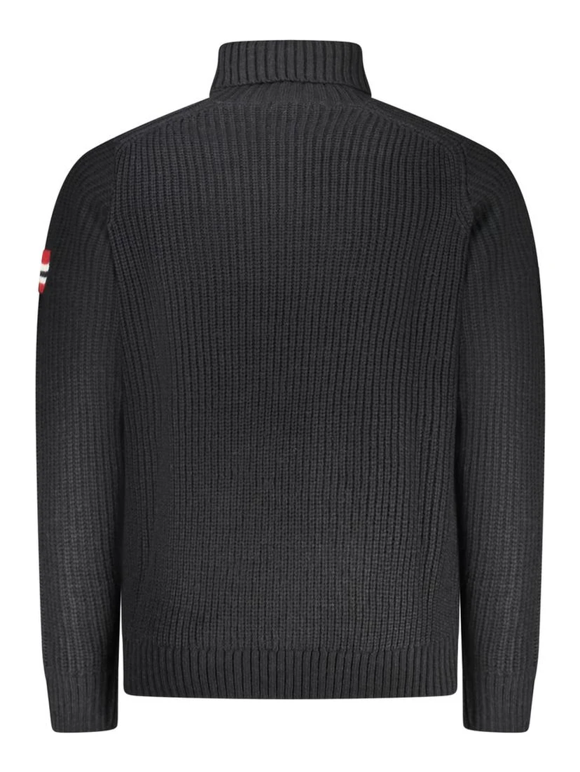 Blue Wool Men Sweater