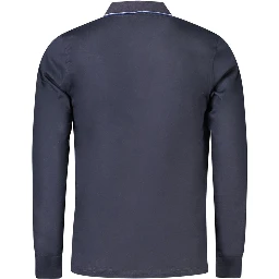 Blue Cotton Men's Polo