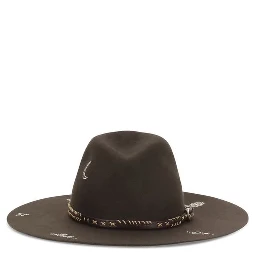 Brown Wool Oves Aries Fedora