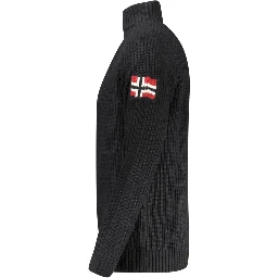 Blue Wool Men Sweater