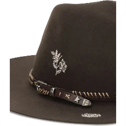 Brown Wool Oves Aries Fedora