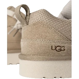 Beige Suede Leather Chunky Sneakers