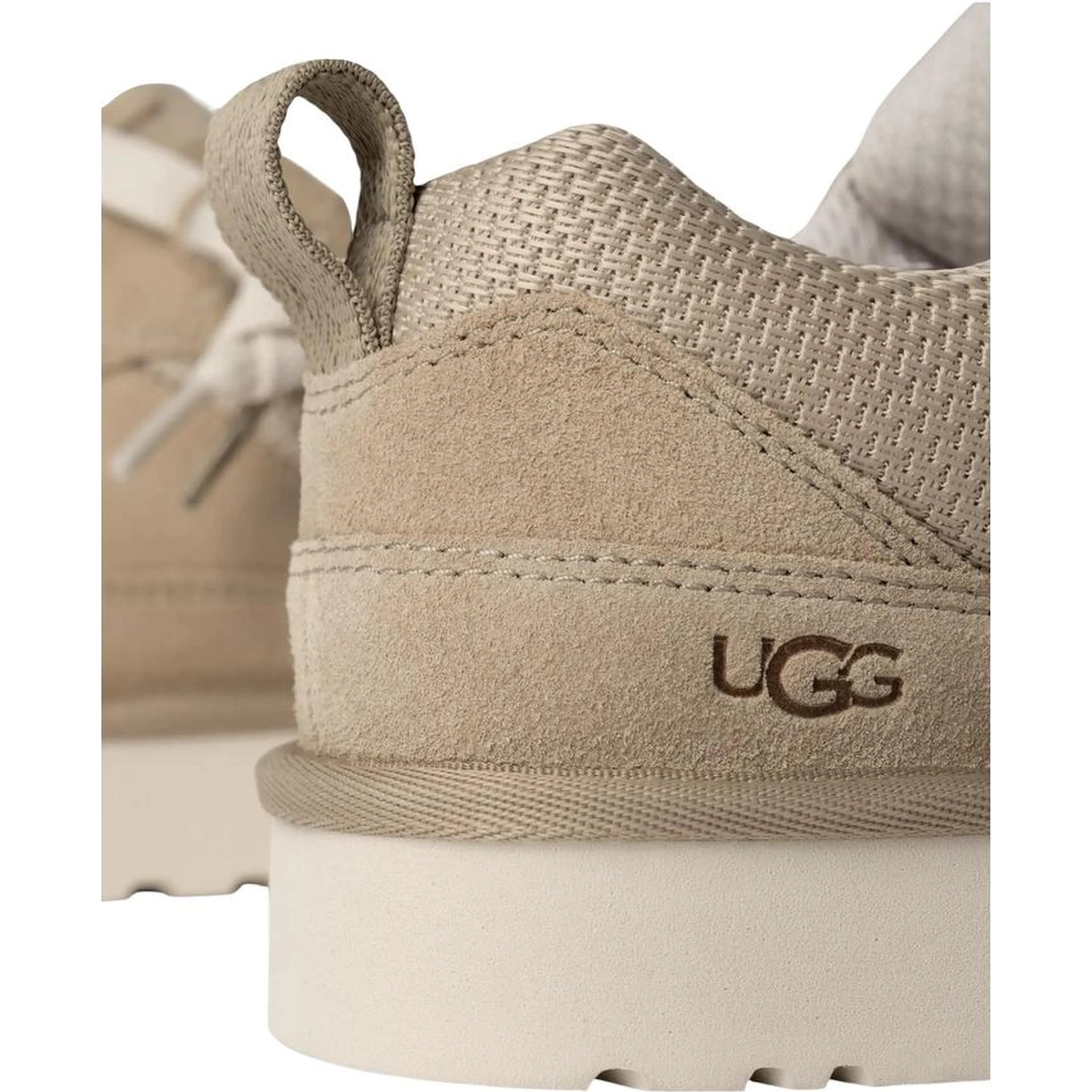 Beige Suede Leather Chunky Sneakers