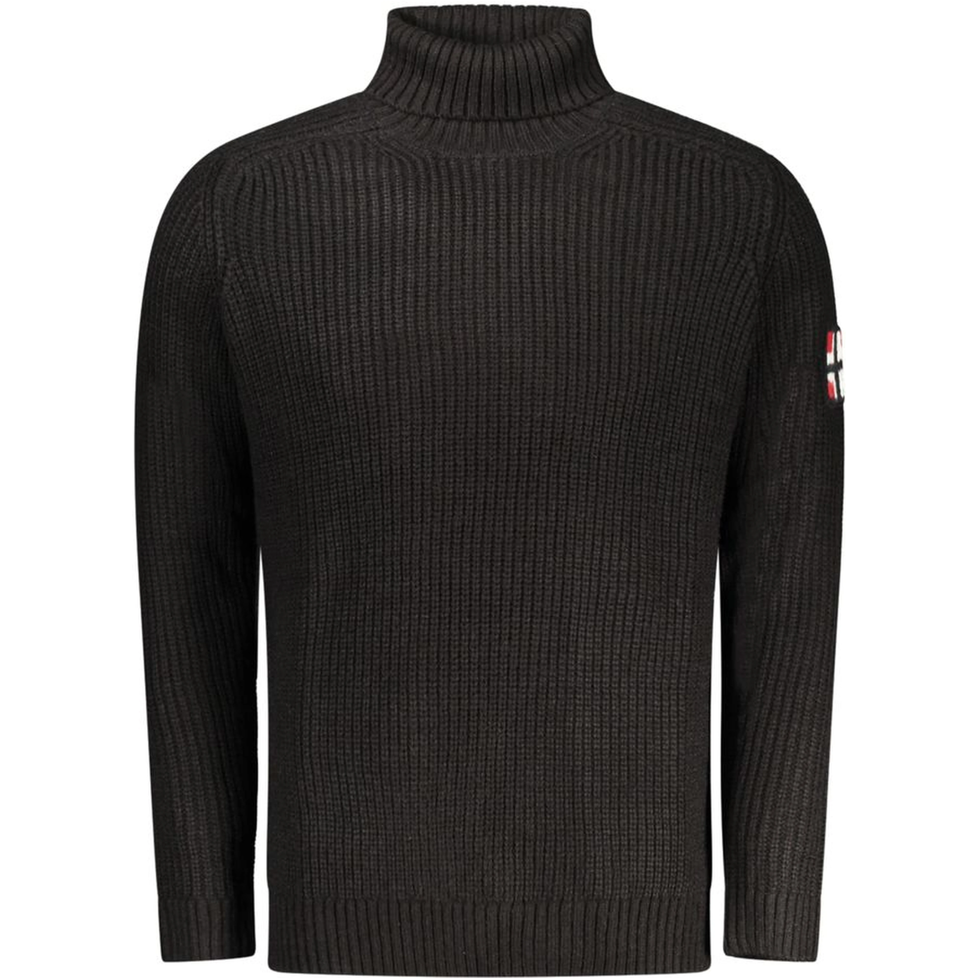 Black Wool Men Sweater