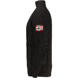 Black Wool Men Sweater
