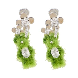 Grass Flower Bear Earring