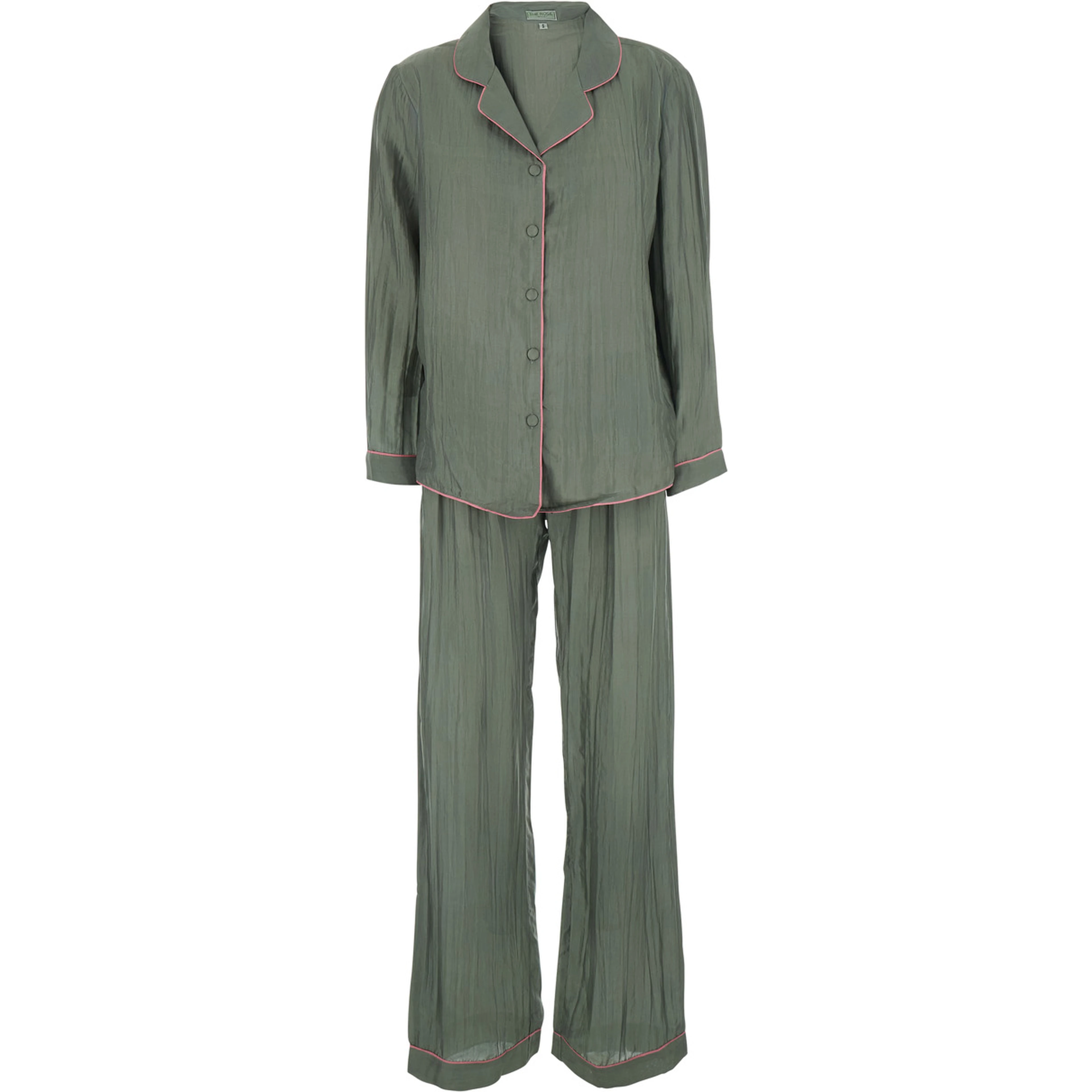 green Suit with shirt and Pants in silk blend Woman