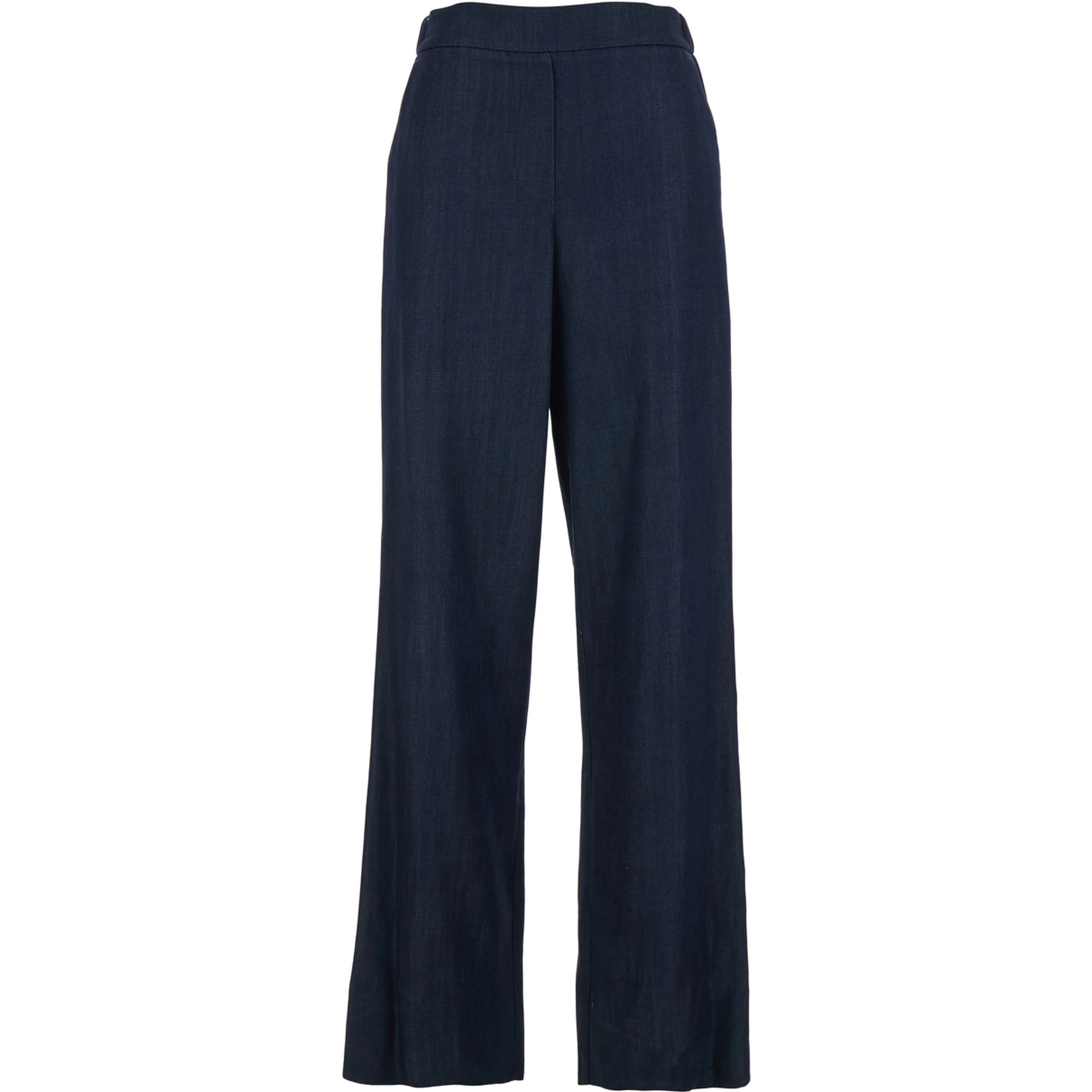 blue Pants with semi-elasticated waist in tech fabric woman