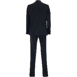 Single-breasted Suit with Peak Revers in Blue Fabric for Men