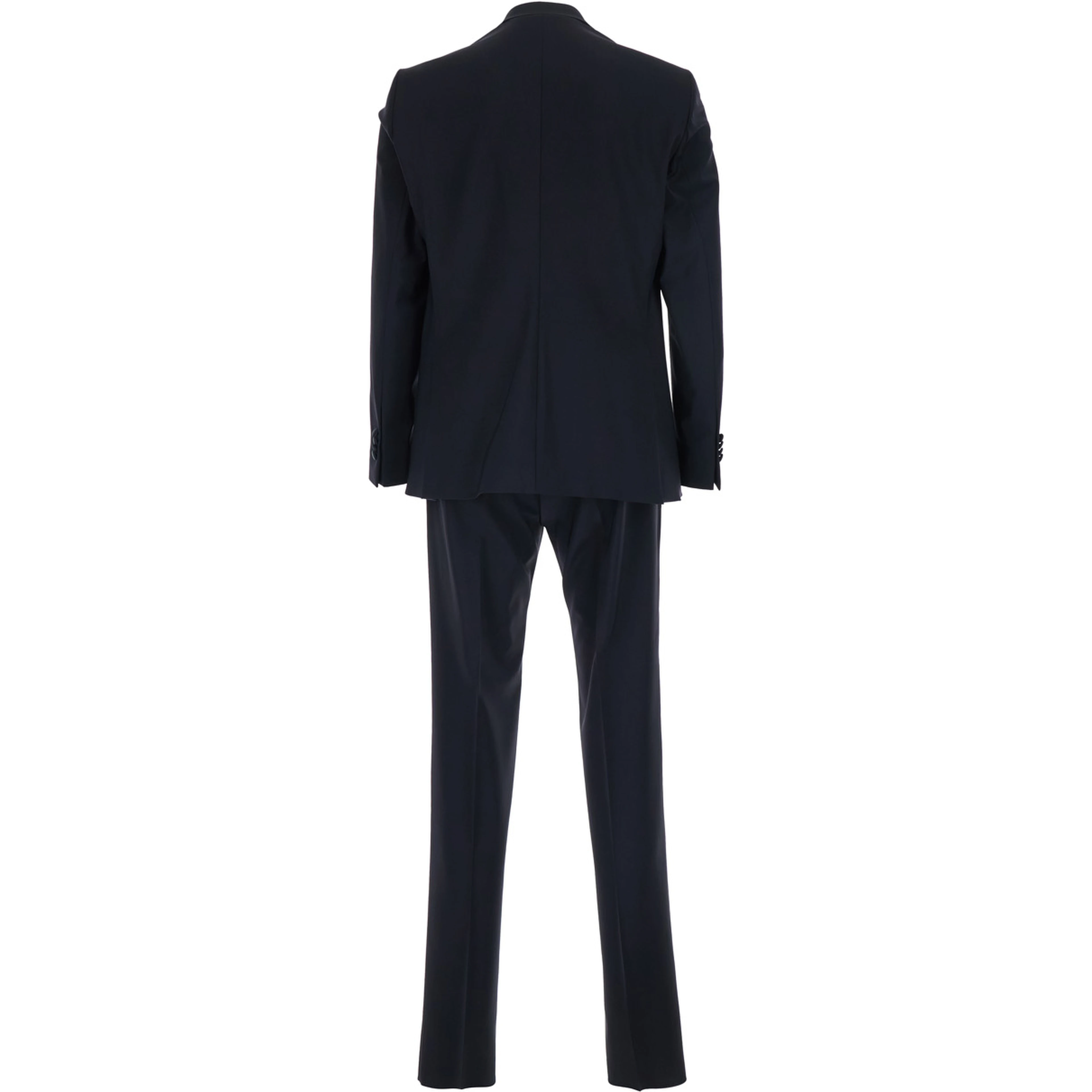 Single-breasted Suit with Peak Revers in Blue Fabric for Men