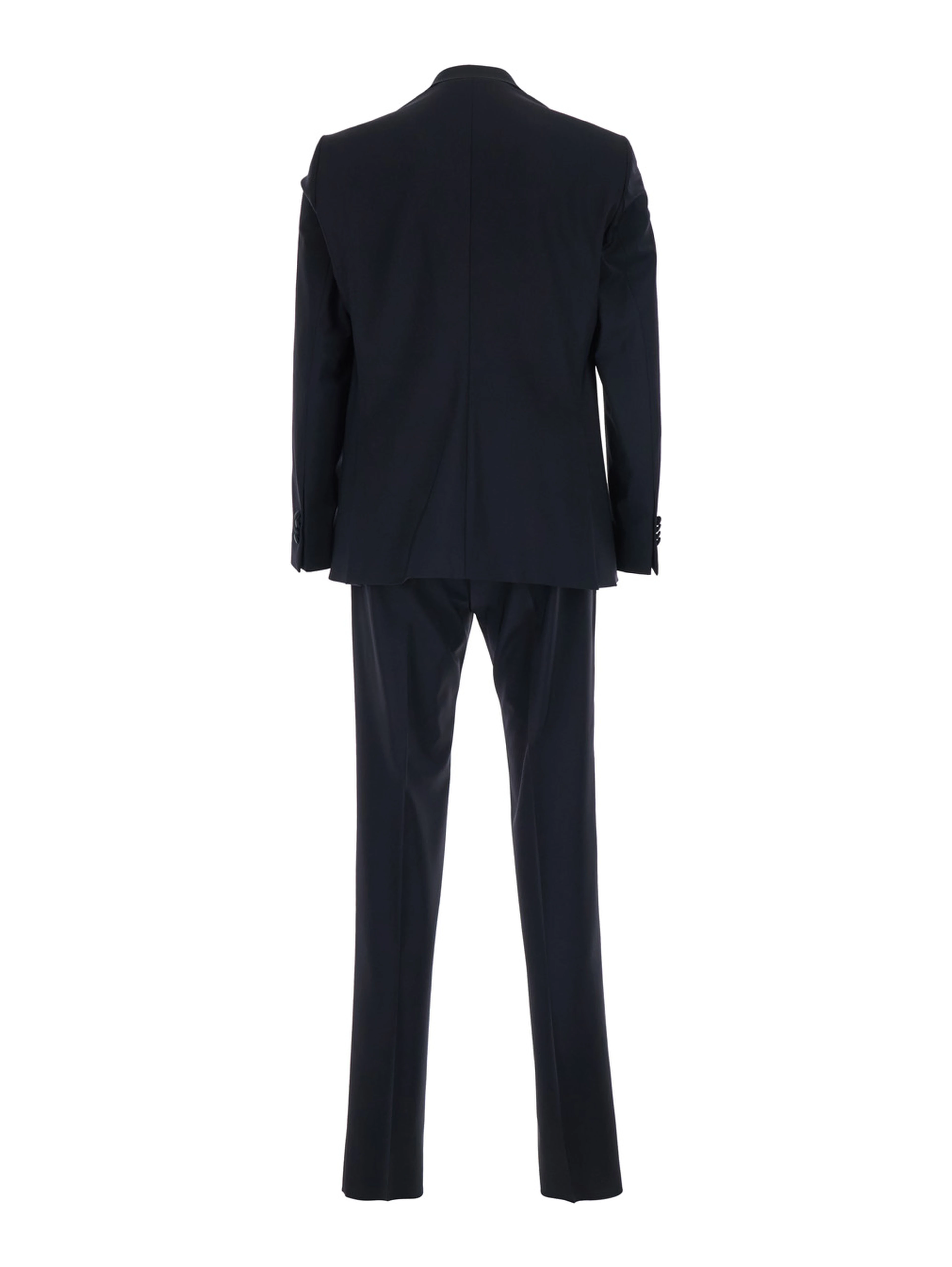 Single-breasted Suit with Peak Revers in Blue Fabric for Men
