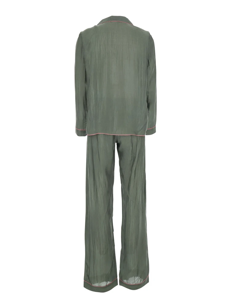 green Suit with shirt and Pants in silk blend Woman alternative