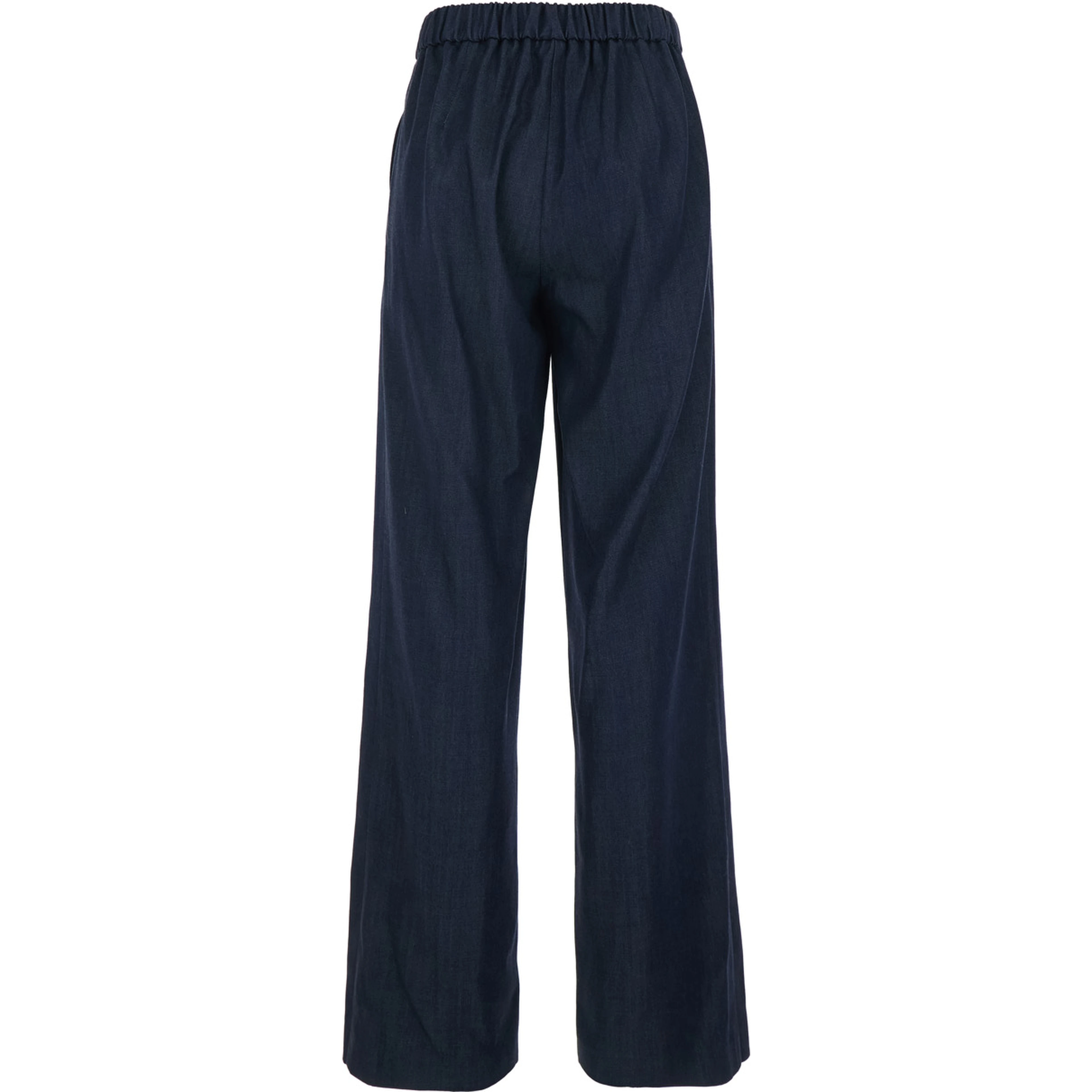 blue Pants with semi-elasticated waist in tech fabric woman