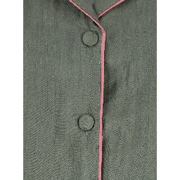 green Suit with shirt and Pants in silk blend Woman