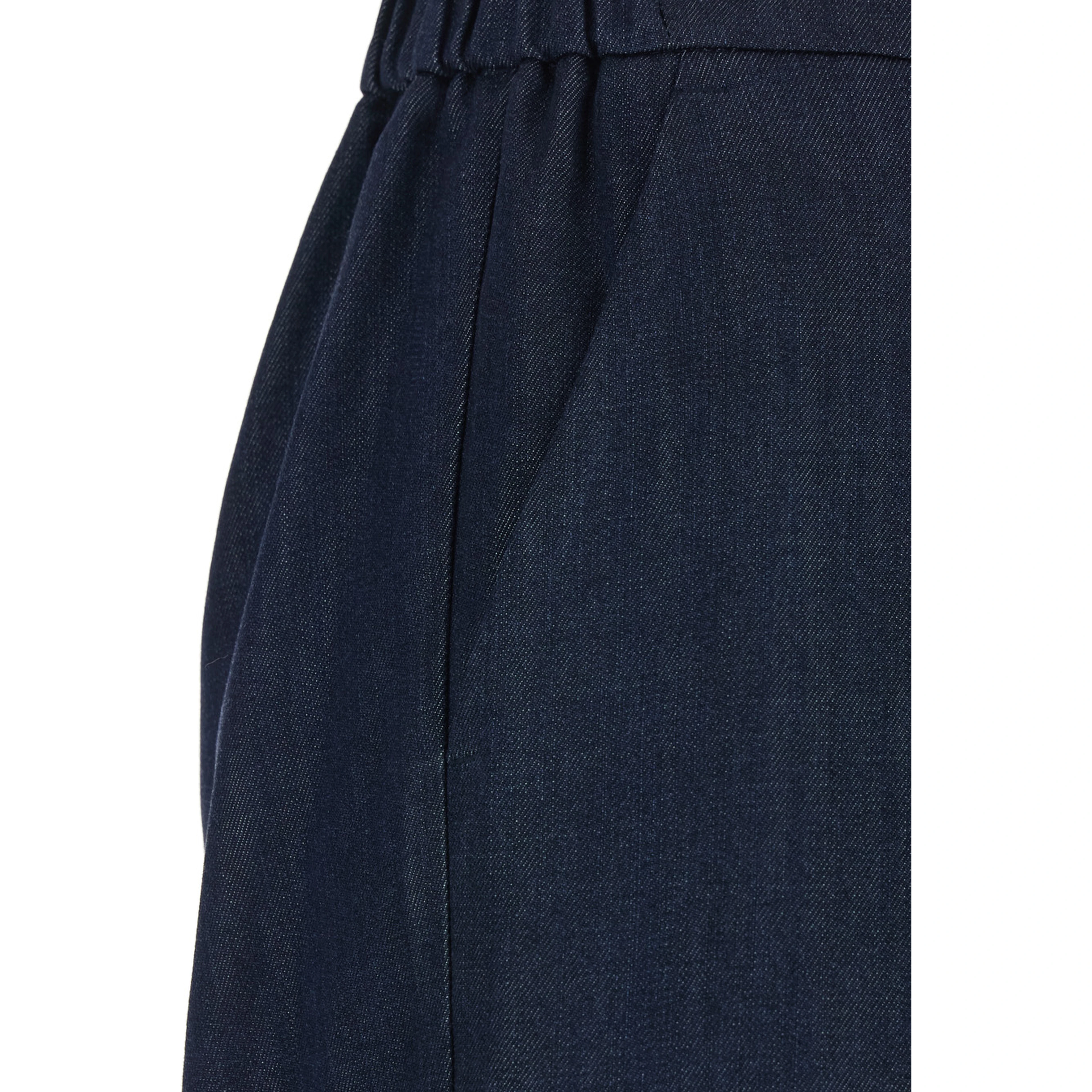 blue Pants with semi-elasticated waist in tech fabric woman