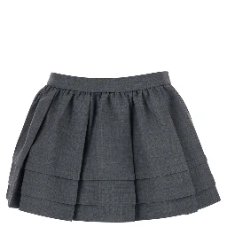 Tuck Detail Pleated Skirt
