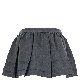 Tuck Detail Pleated Skirt