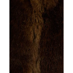 STEFFI Brown Fur with Notched Collar in Faux fur for Women
